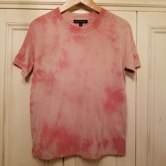 Banana Republic Blush Tie Dye S/S Sweater M - Picture 1 of 8